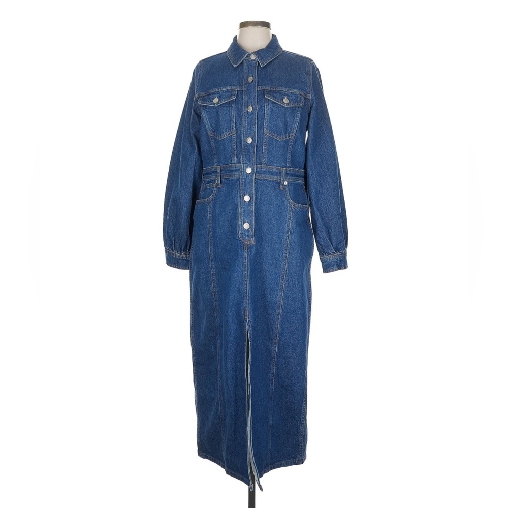 Madewell Denim Midi Shirtdress in Glissan Wash
